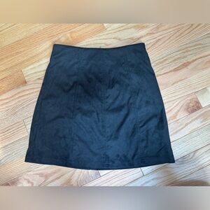 Francescas Alya Classic Black Suede Mini Skirt